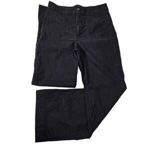 J.Crew Womens Black Stretch Linen Blend Utility Patch Pocket Pants BW803 Size 29